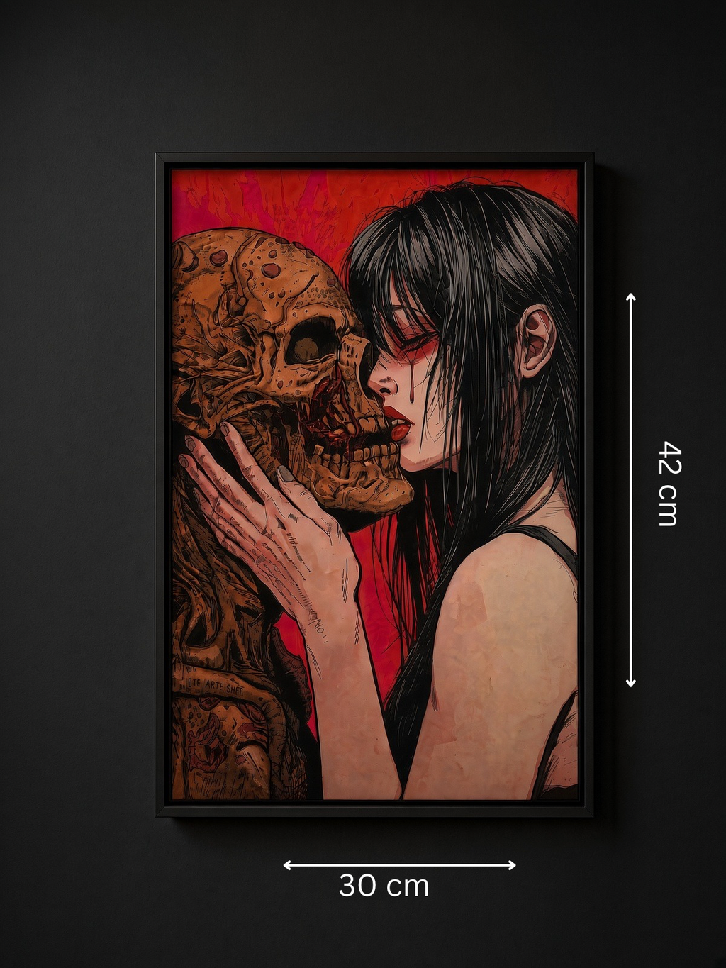 Art print “Les morts dansent” – Dark Romance Horror Print A3+