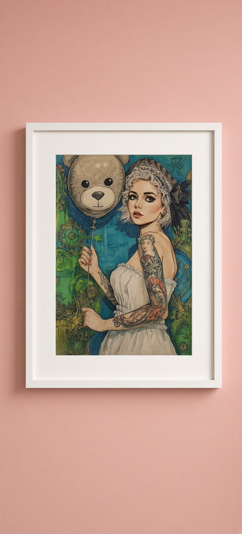 Art print “Ted Ted’s and Mari Marie” – Elegant Steampunk Wall Art