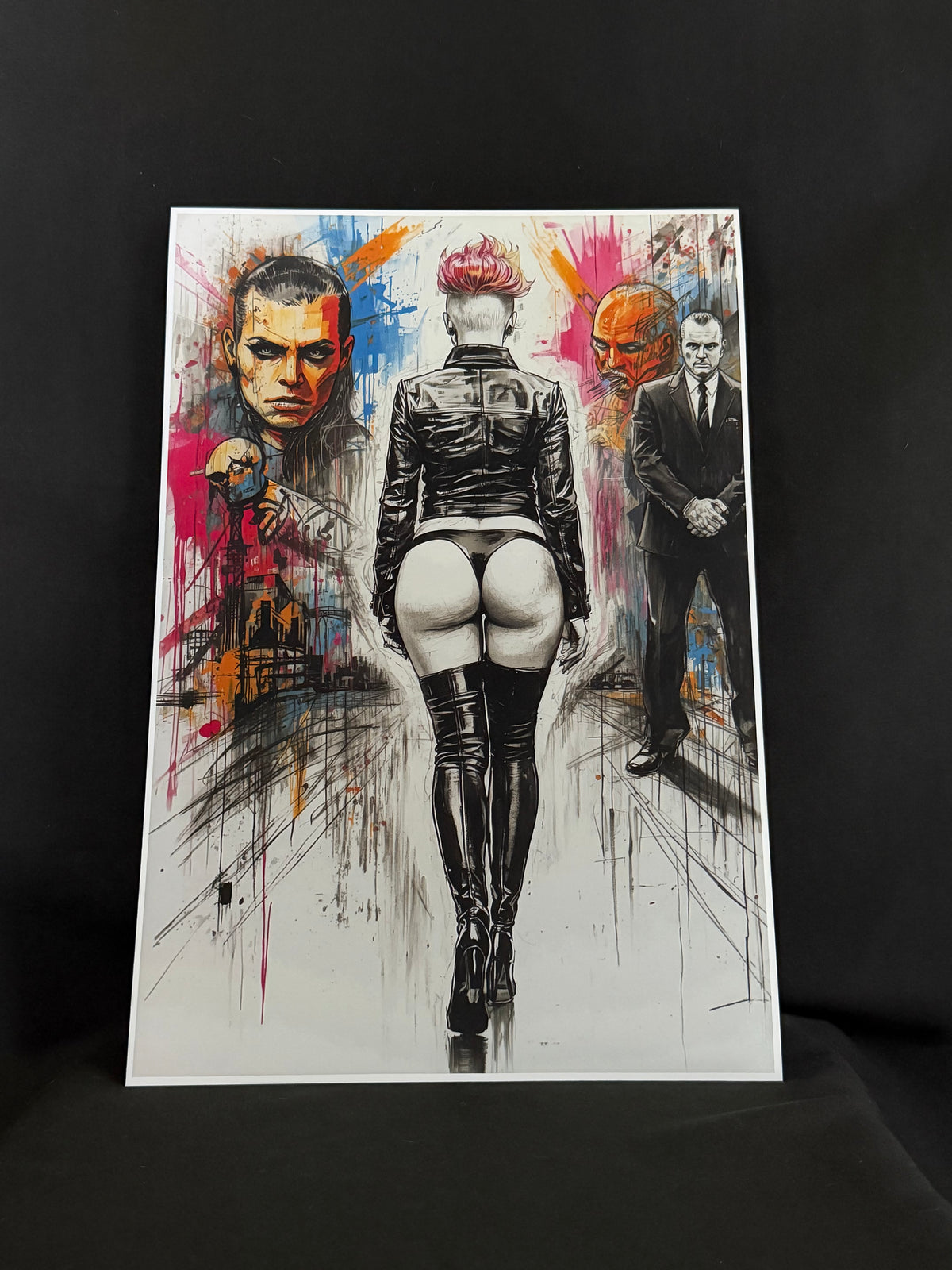 Art print “Est-ce Autorisé?” – Bold Urban Femme Cyberpunk Art Print A3+ 🔞