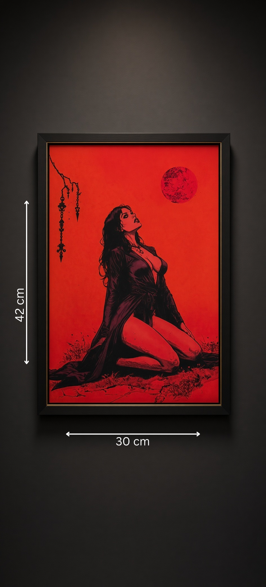 Art print “Amber Witch” – Fantasy Horror Gothic Wall Art A3plus
