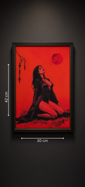 Art print “Amber Witch” – Fantasy Horror Gothic Wall Art A3plus