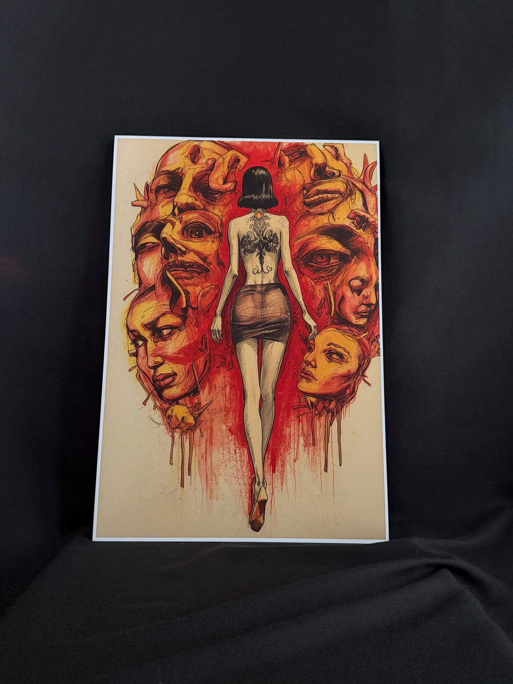 Art print “Morning Afterglow” – Dark Feminine Gothic Wall Art A3+