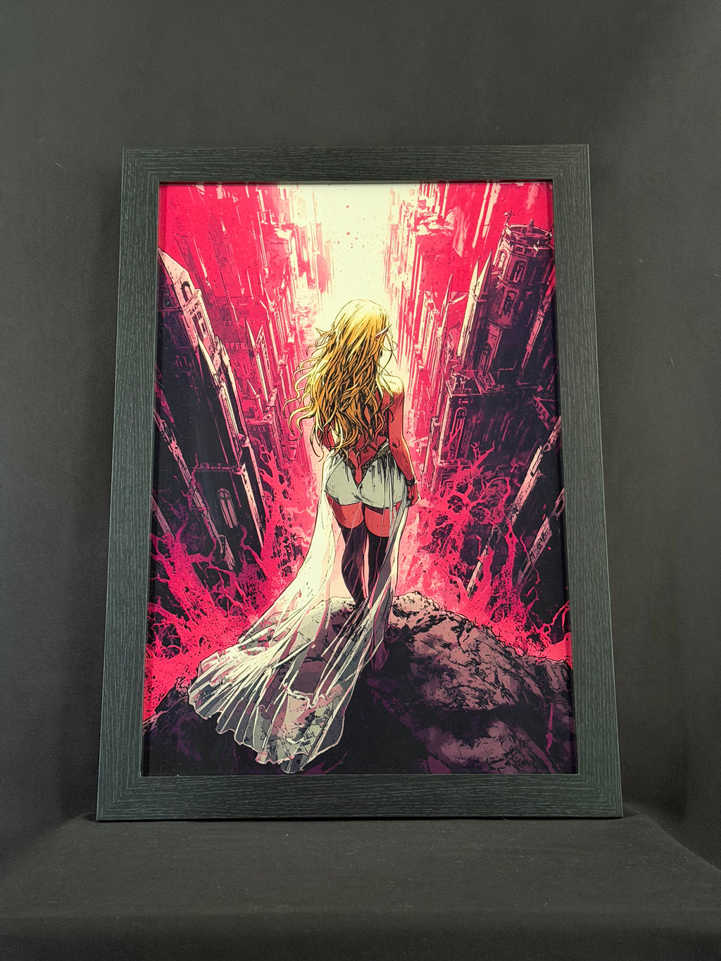 Art print “The City of Angels” – Dark Fantasy Cyberpunk Print A3+