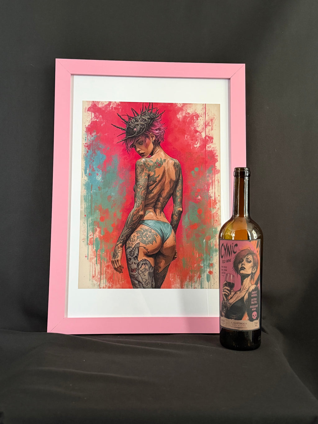 Art print “Maddox” – Crown of Thorns Cyberpunk Print A3+ 🔞