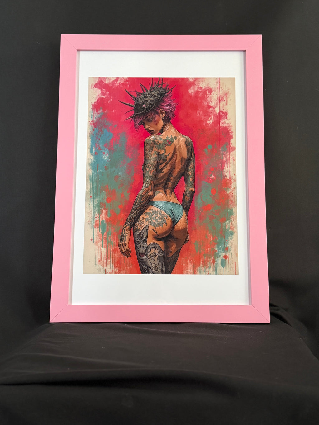 Art print “Maddox” – Crown of Thorns Cyberpunk Print A3+ 🔞