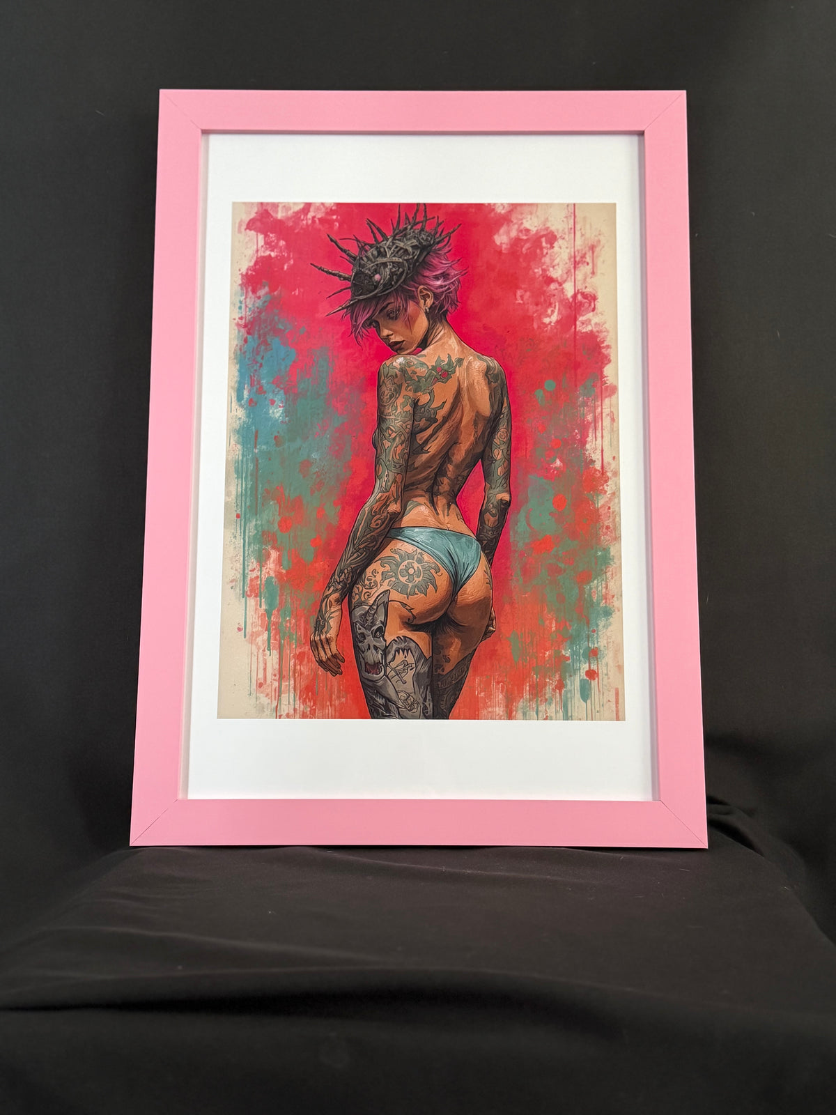 Art print “Maddox” – Crown of Thorns Cyberpunk Print A3+ 🔞