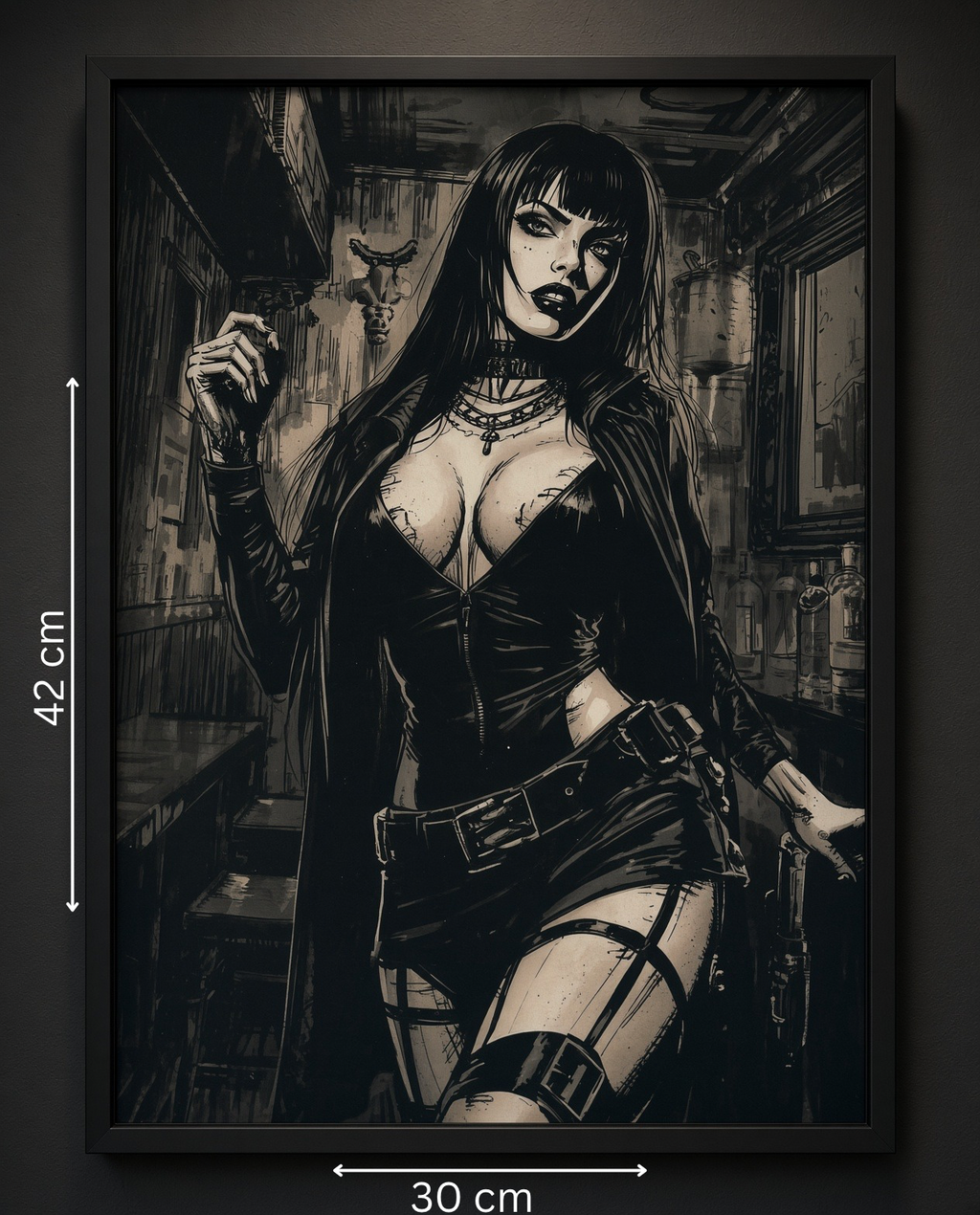 Art print “Debaser” – Gothic Noir Woman Print A3+