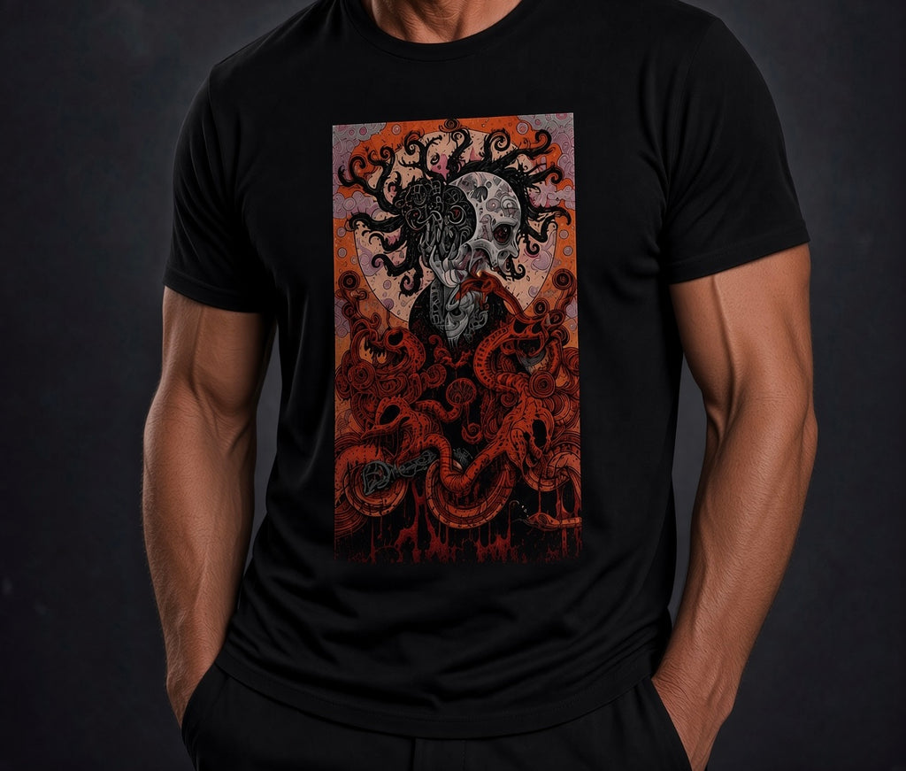“Gorgo of the Deep” – Dark Surreal Art T-Shirt