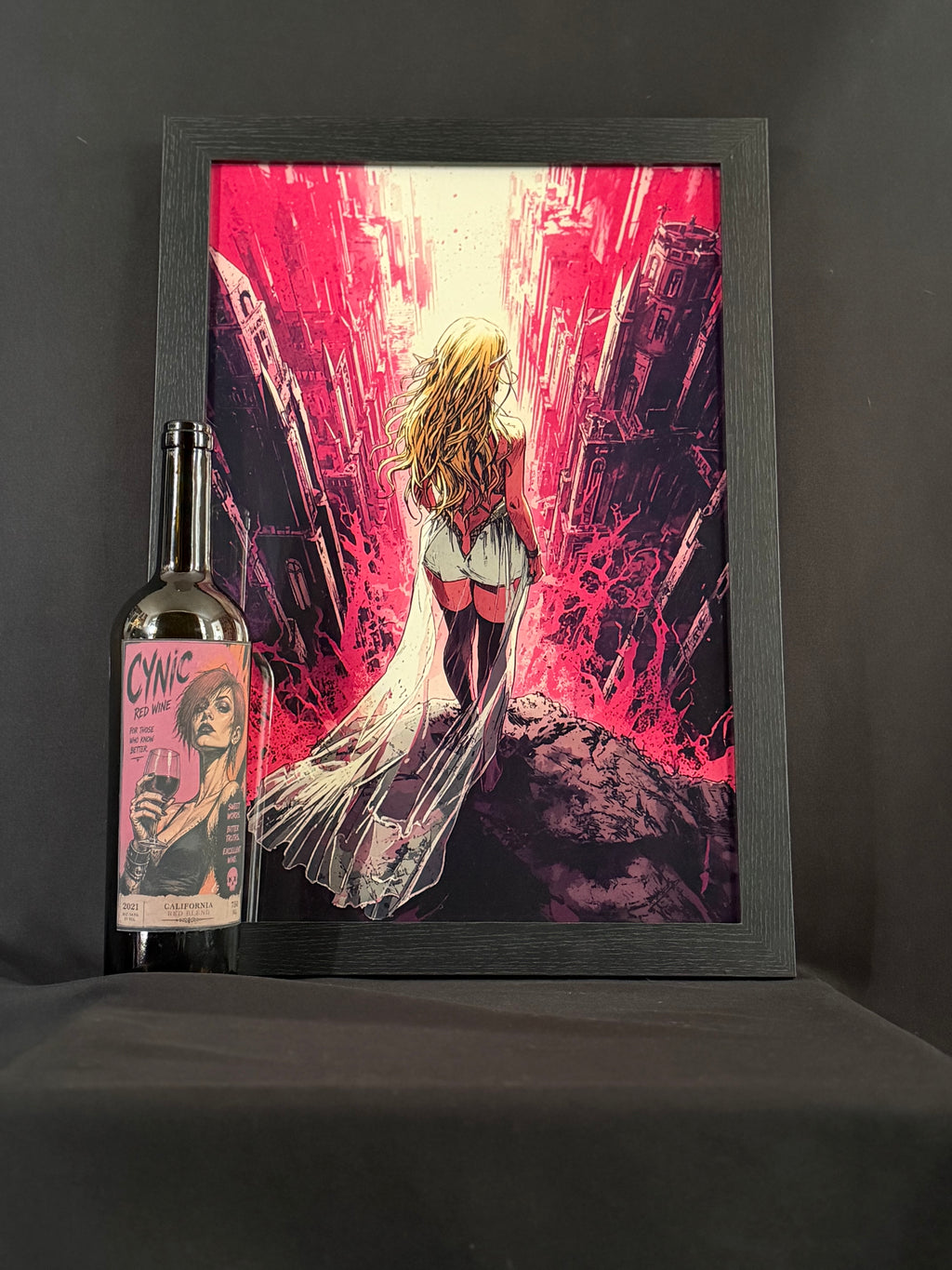 Art print “The City of Angels” – Dark Fantasy Cyberpunk Print A3+