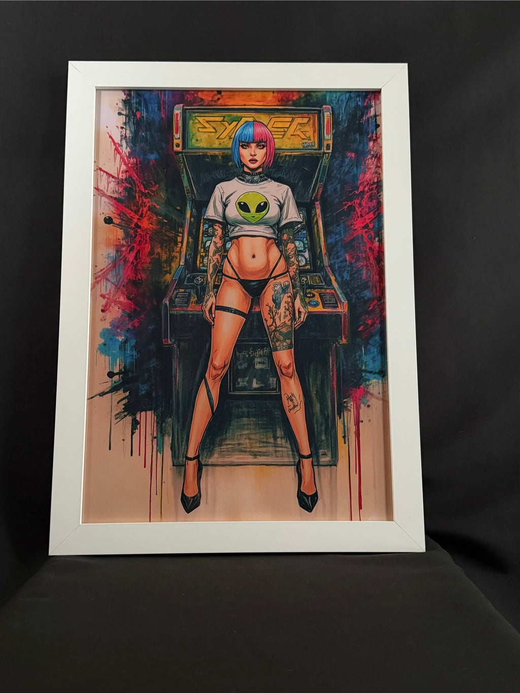 Art print “Jeux à Berlin” – Cyberpunk Surreal Sci-Fi Wall Art A3+
