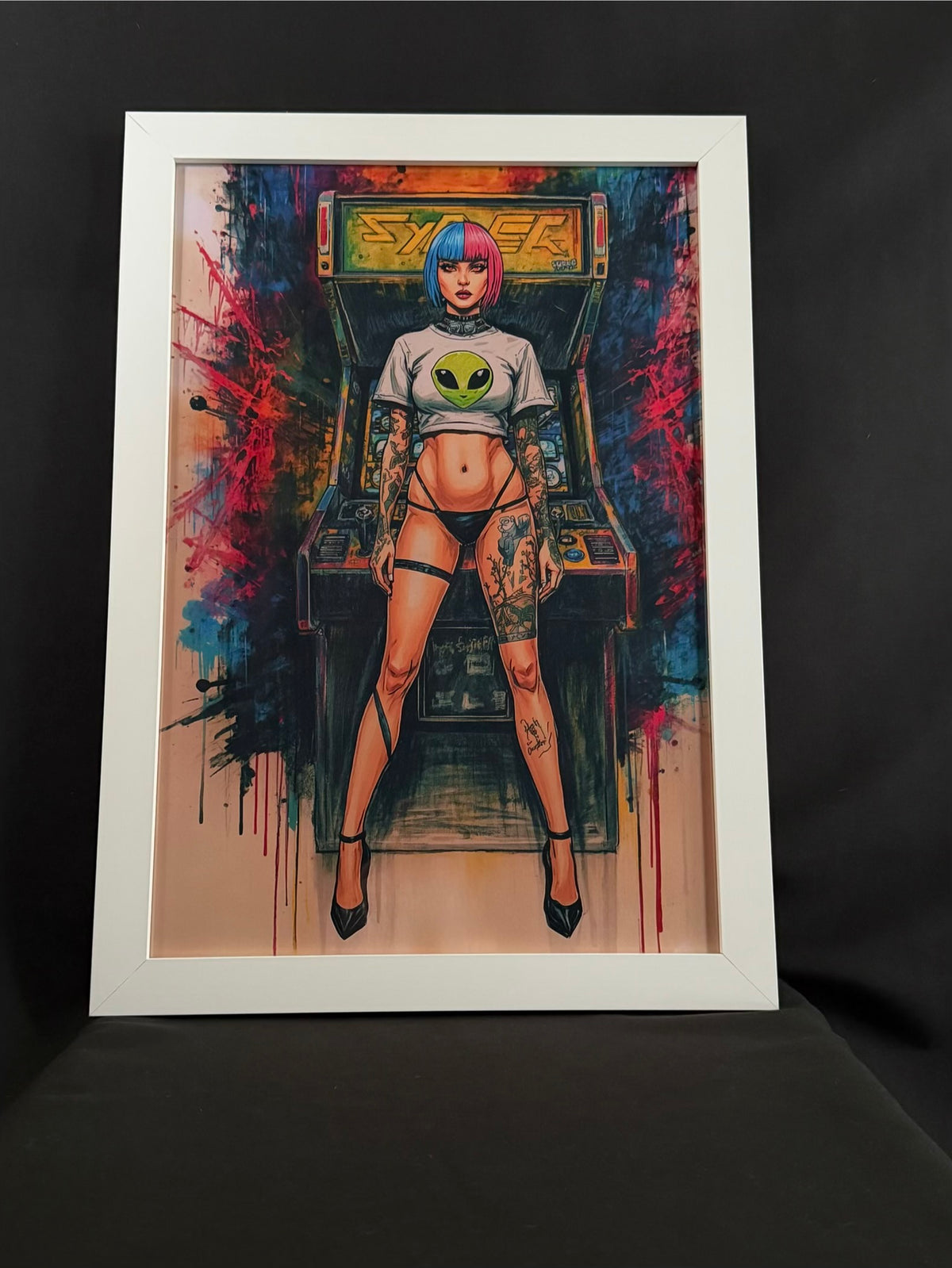 Art print “Jeux à Berlin” – Cyberpunk Surreal Sci-Fi Wall Art A3+