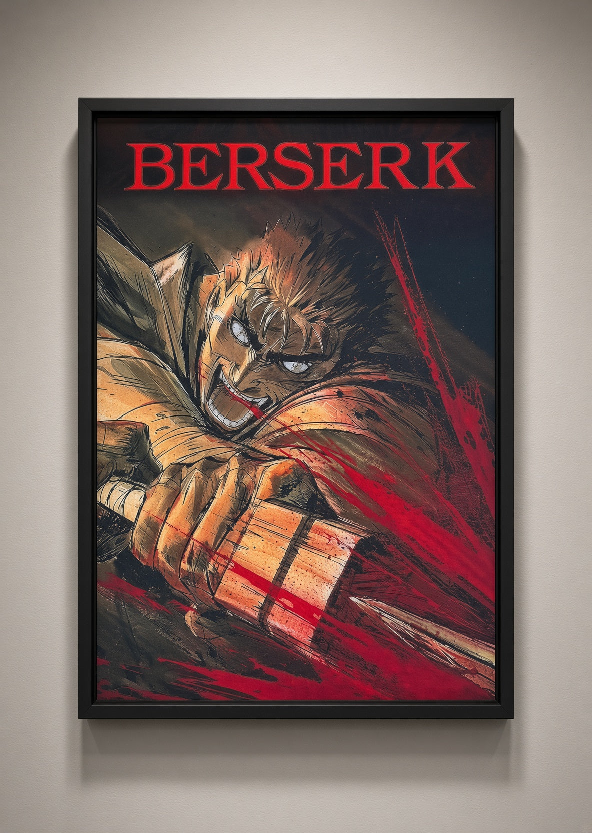 Art print “Berserk” – Classic Dark Fantasy Anime Poster A4