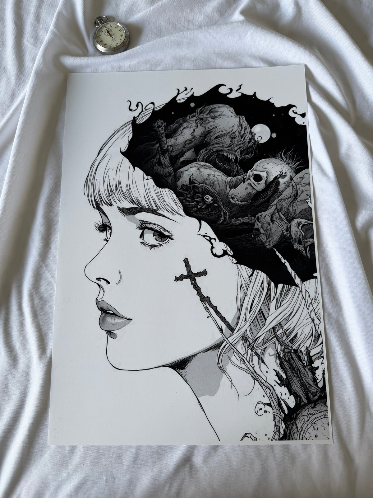 Art print “The Regent of Christendom” – Gothic Horror Witch Print A3+