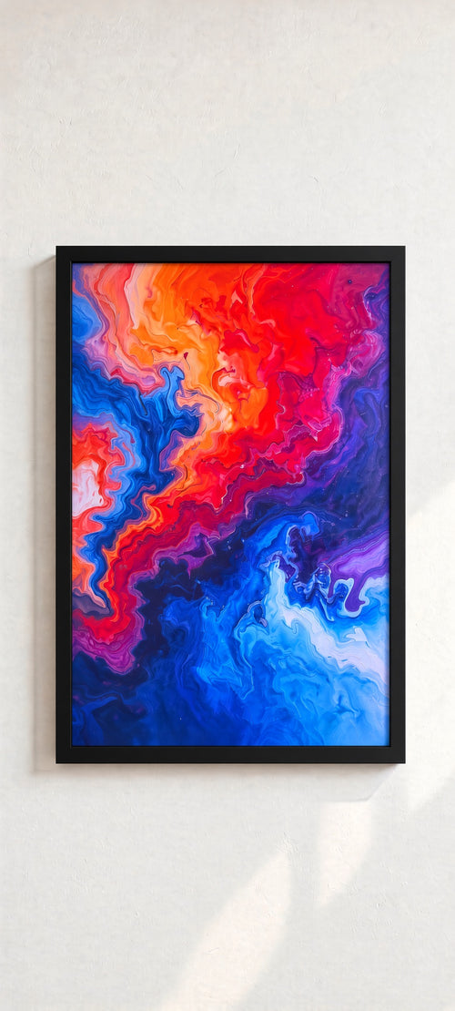 Art print “Collision” – Surreal Abstract Wall Art A3plus