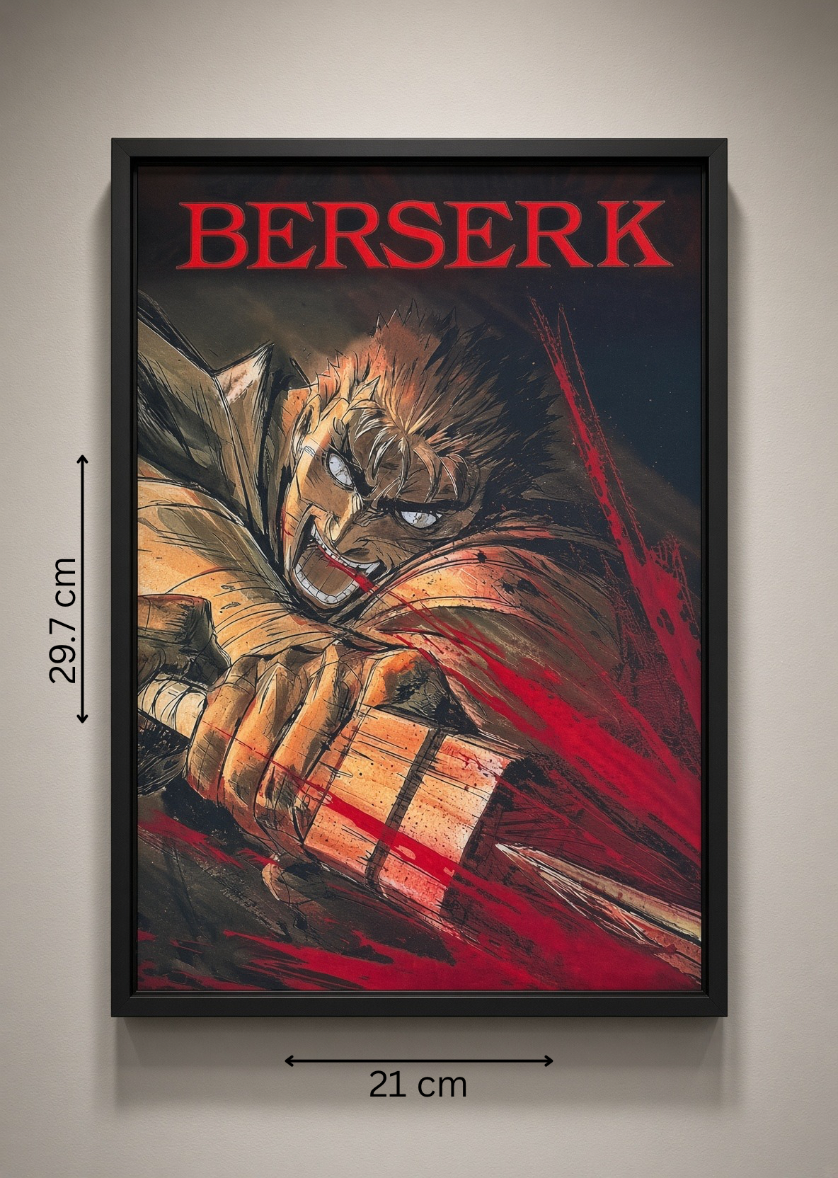 Art print “Berserk” – Classic Dark Fantasy Anime Poster A4