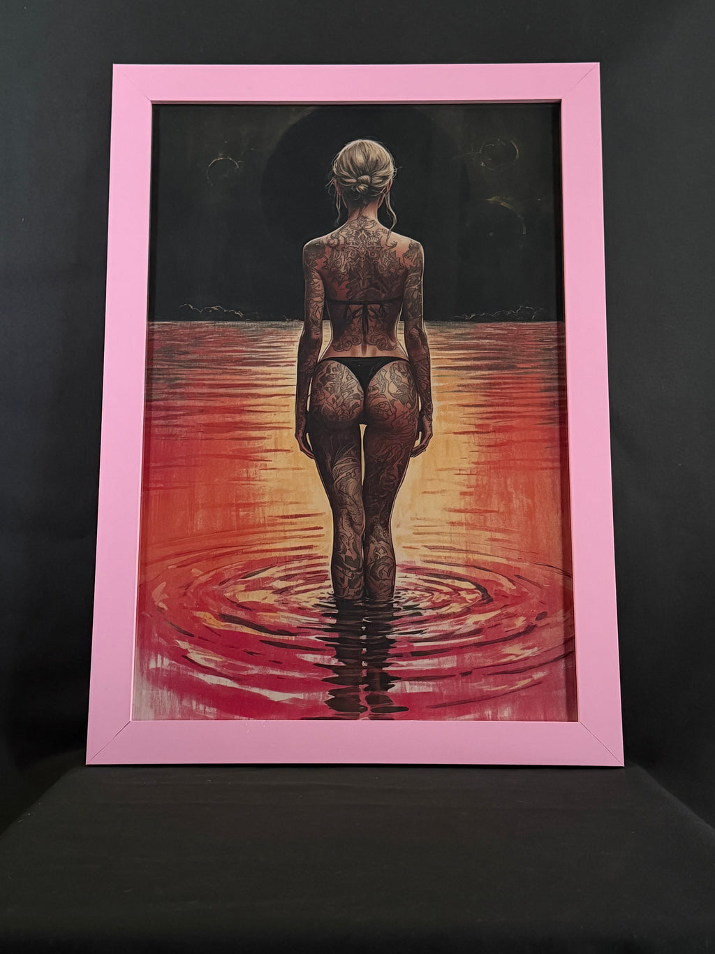 Art print “Total Eclipse” – Abstract Surreal Wall Art A3+