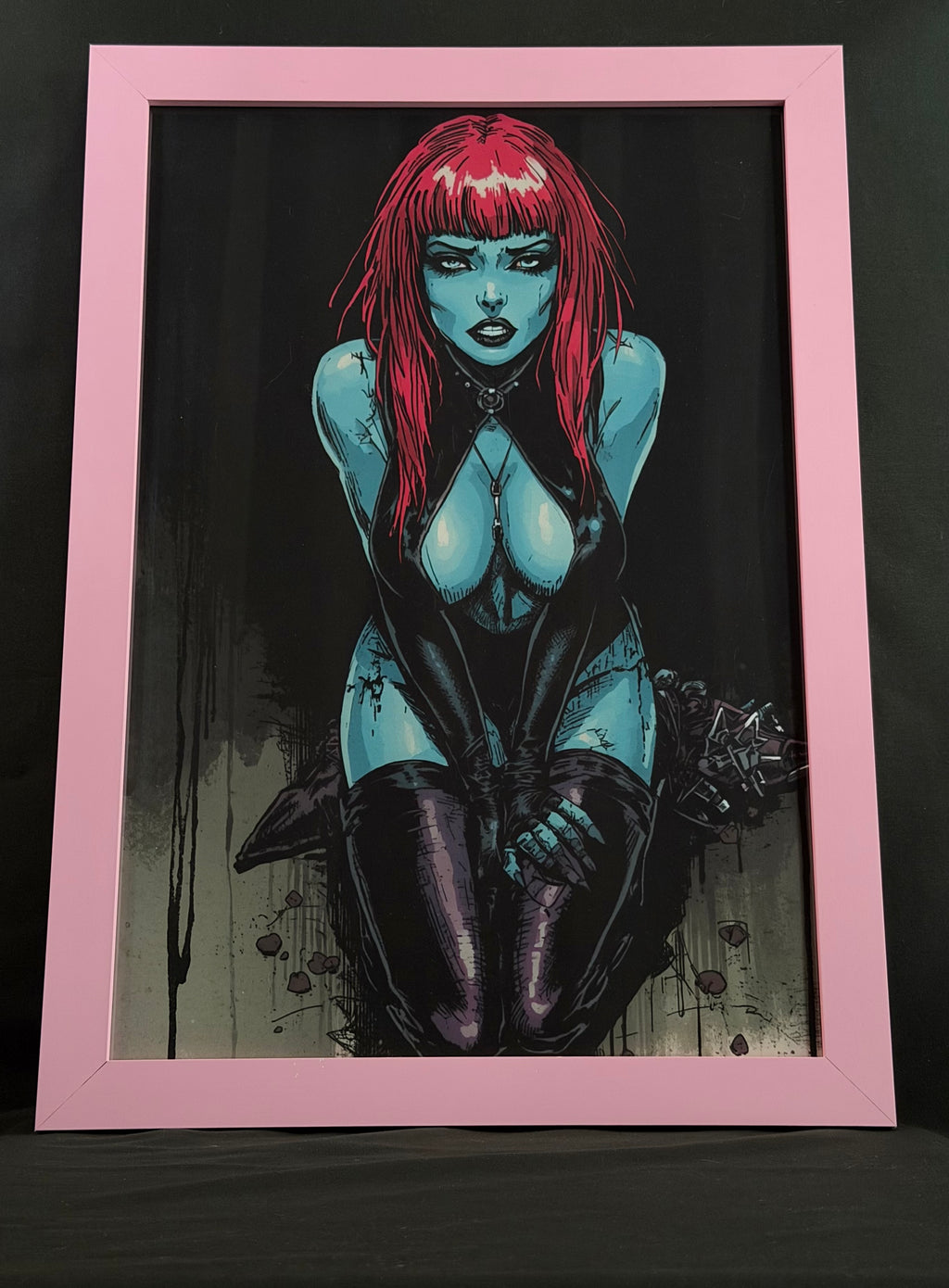 Art print “Kandara” – Cyberpunk Goth Sci-Fi Print A3+