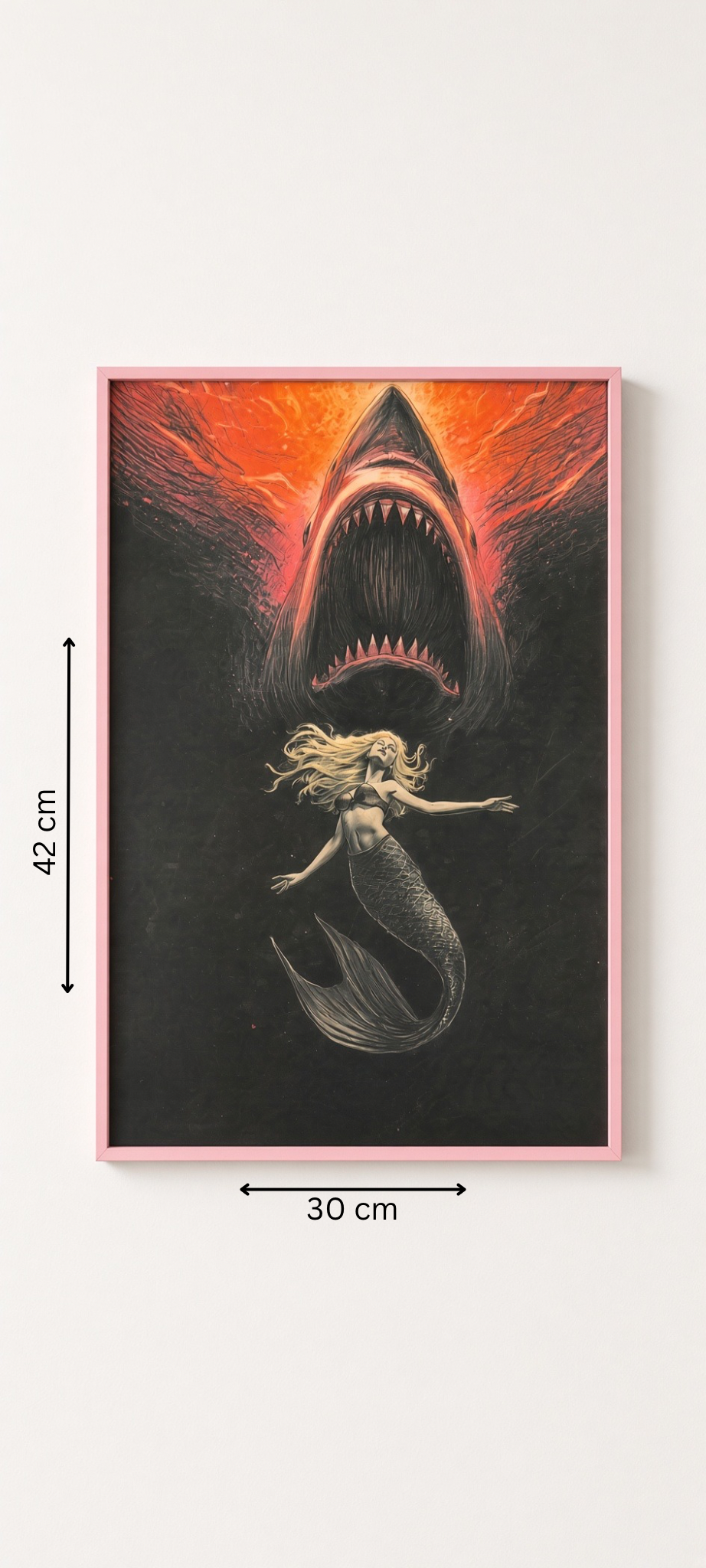 Art print “Dans le noir” – Dark Gothic Mermaid Print