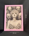 Art print “Suffocation” – Horror Surreal Gothic Pencil Drawing A3+ 🔞