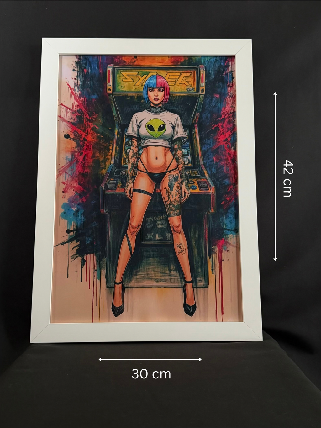 Art print “Jeux à Berlin” – Cyberpunk Surreal Sci-Fi Wall Art A3+