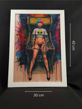 Art print “Jeux à Berlin” – Cyberpunk Surreal Sci-Fi Wall Art A3+
