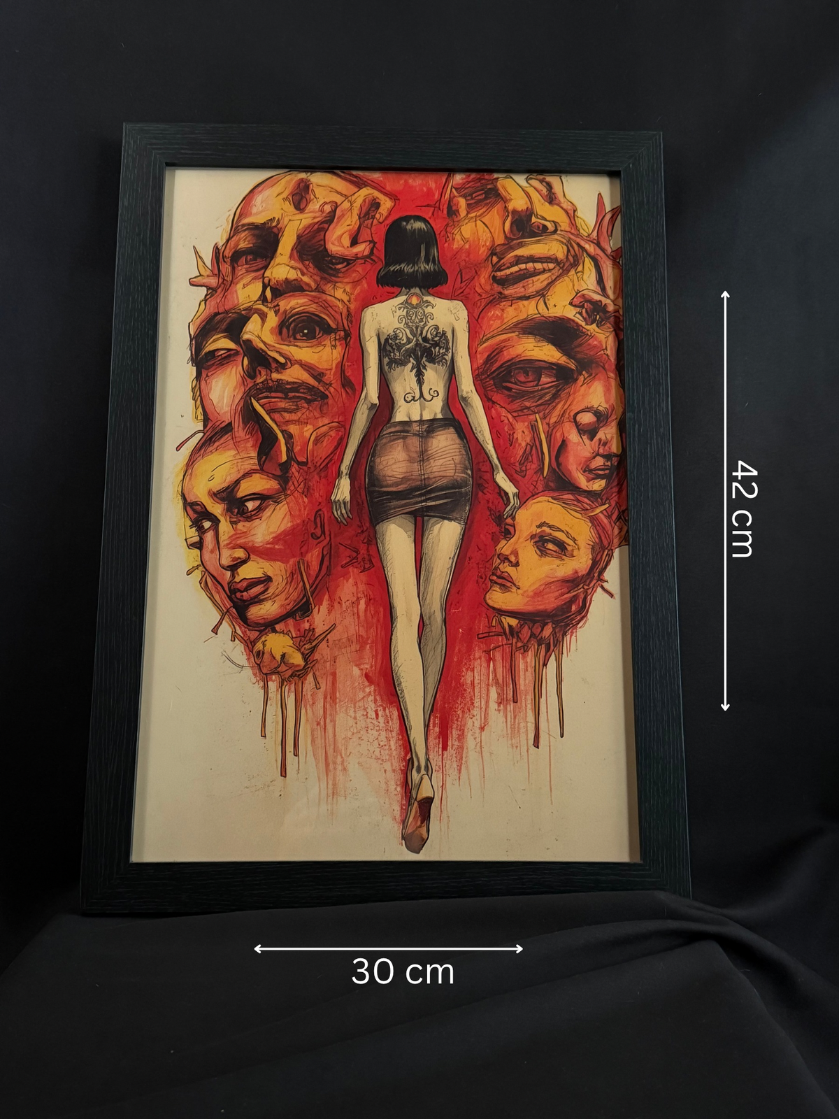 Art print “Morning Afterglow” – Dark Feminine Gothic Wall Art A3+