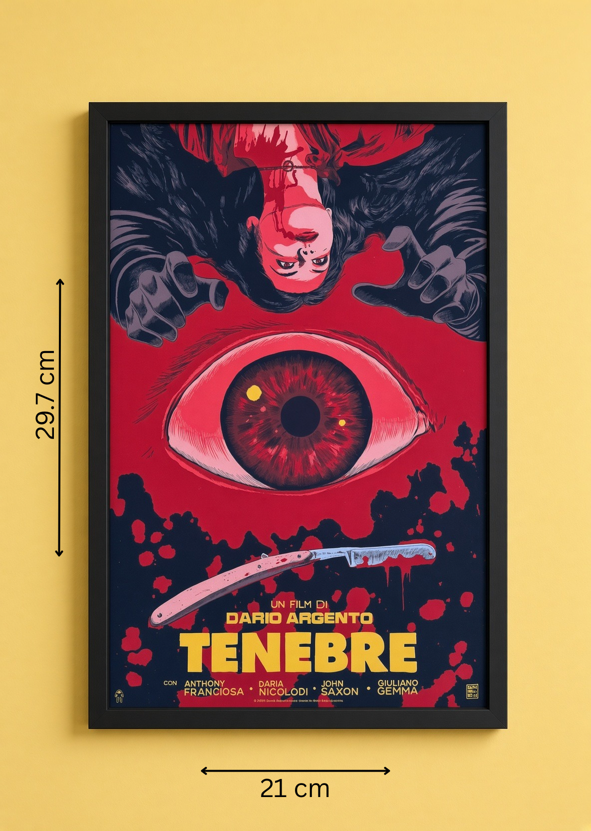 Art print “Tenebre” – Dario Argento Horror Poster A4