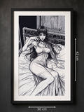 Art print “Night Watch” – Dark Gothic Female Portrait A3+
