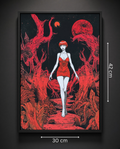 Art print “Red Path” – Dark Surreal Gothic Wall Art A3+