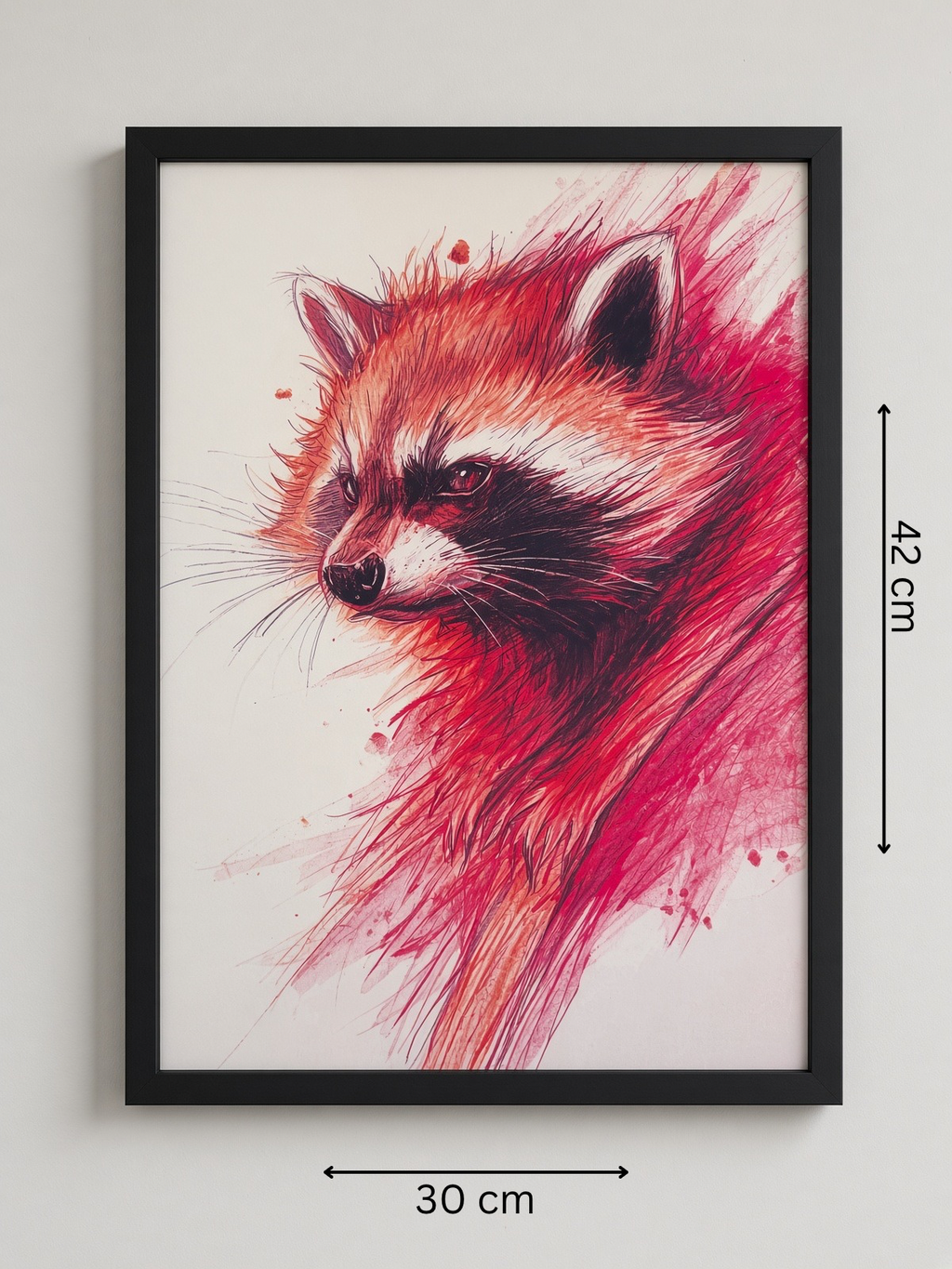 Art print “Roahl” – Abstract Surreal Raccoon Wall Art A3+