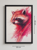 Art print “Roahl” – Abstract Surreal Raccoon Wall Art A3+