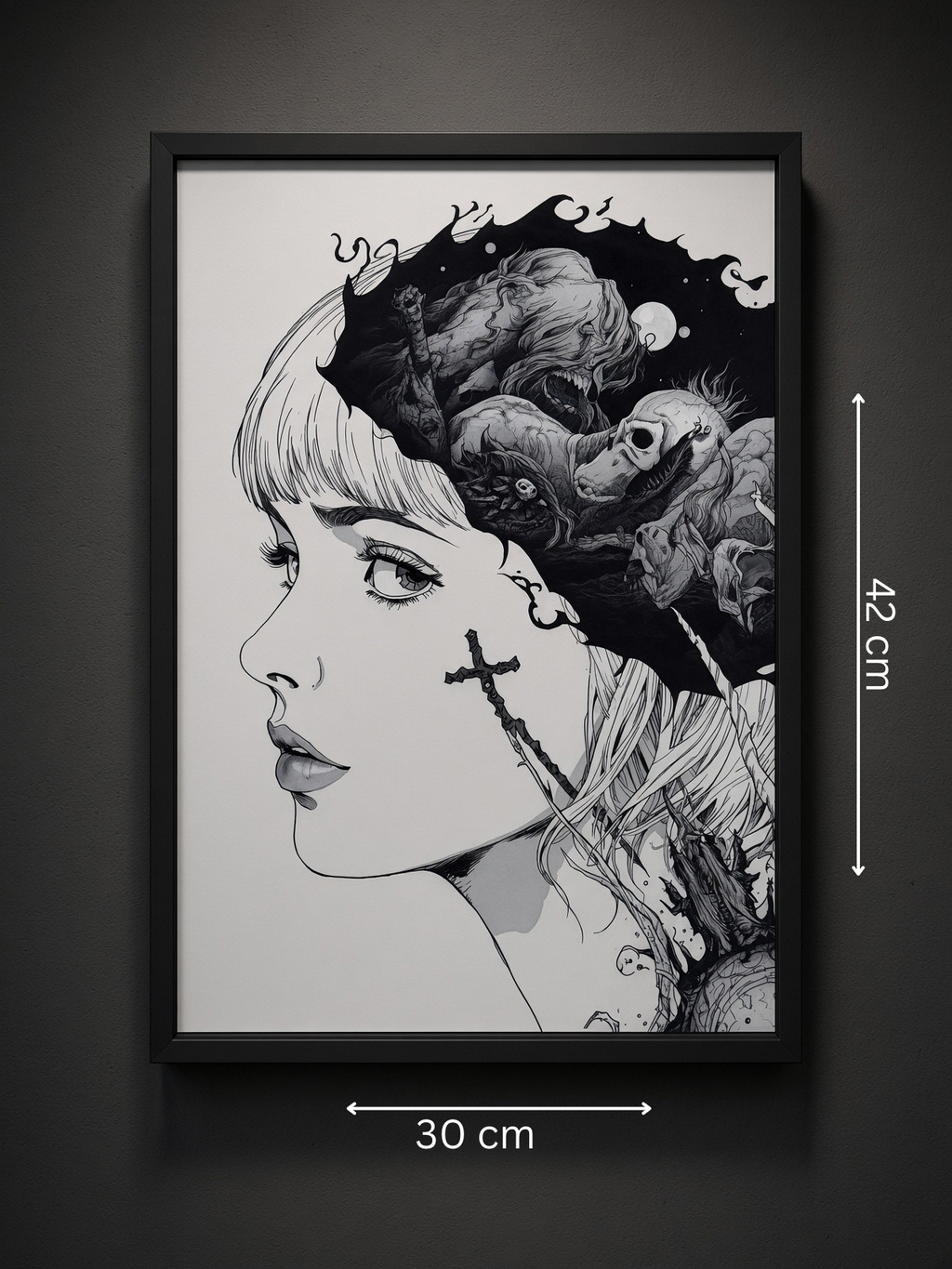 Art print “The Regent of Christendom” – Gothic Horror Witch Print A3+