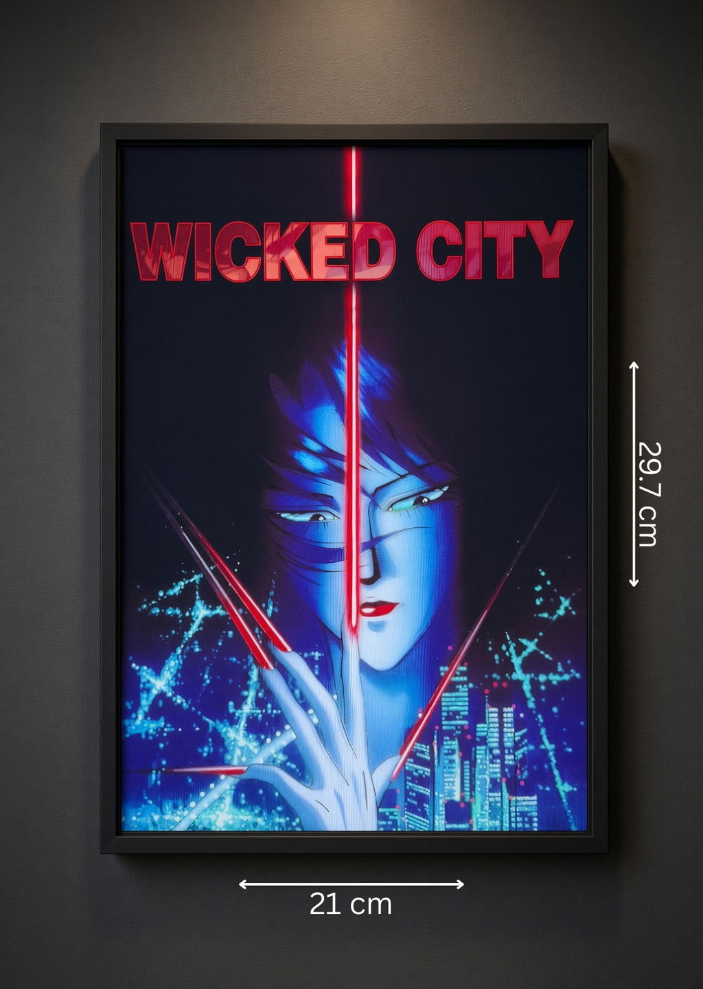 Art print “Wicked City” – Classic Anime Movie Poster A4
