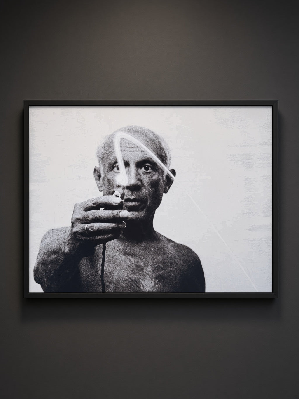 Art print “Pablo Picasso” – Classic Black and White Portrait A4
