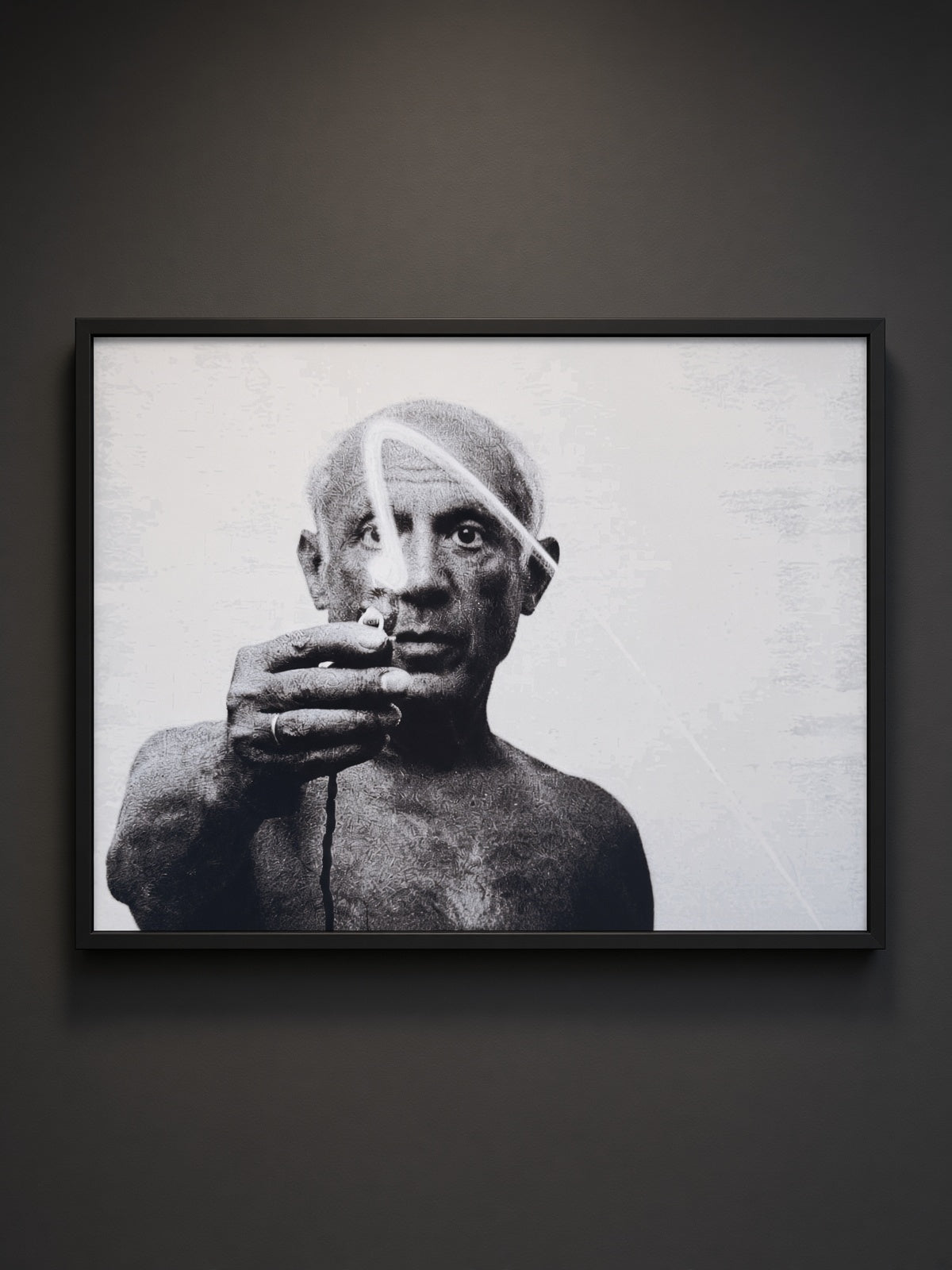 Art print “Pablo Picasso” – Classic Black and White Portrait A4