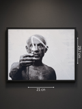 Art print “Pablo Picasso” – Classic Black and White Portrait A4