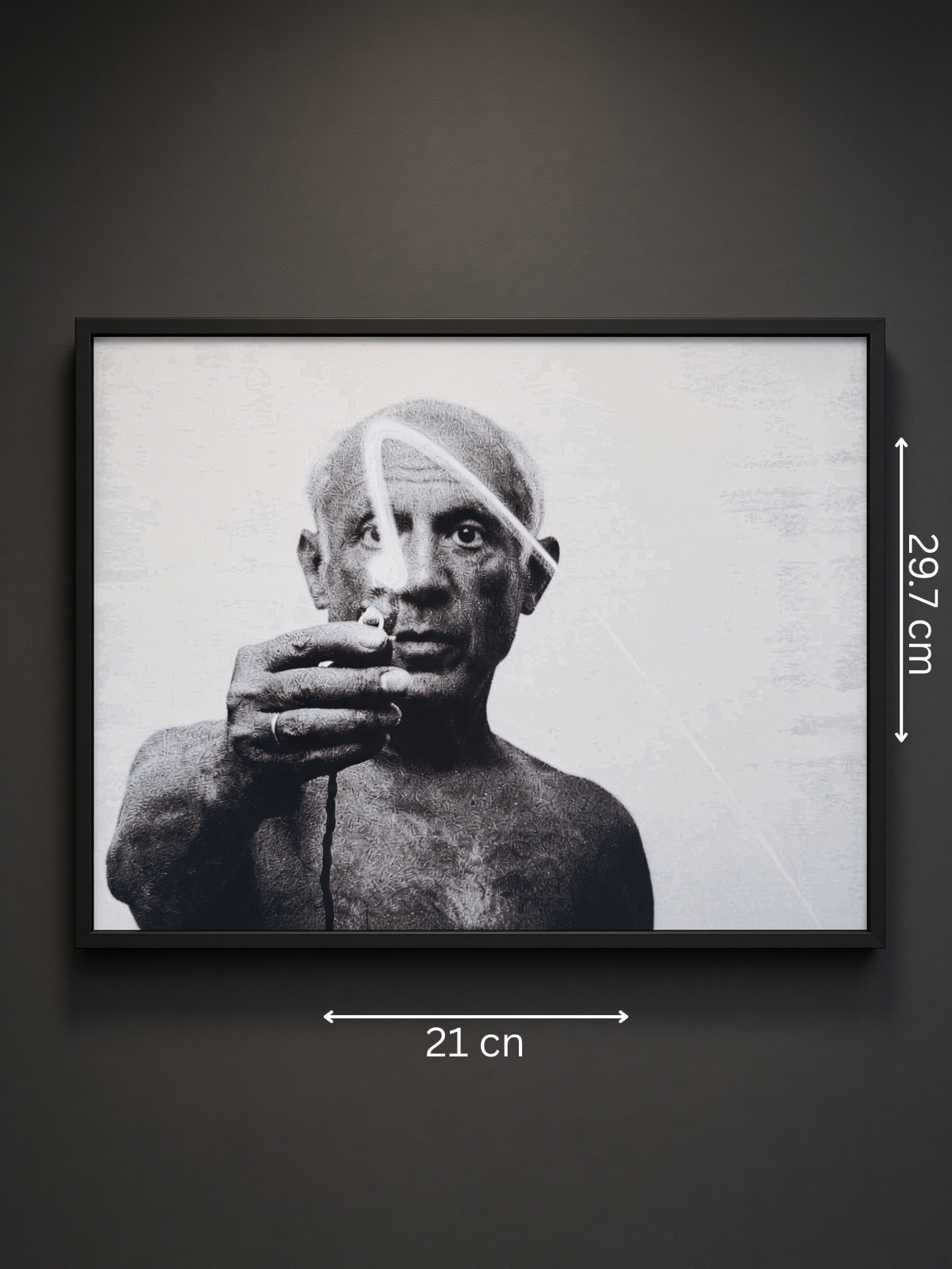Art print “Pablo Picasso” – Classic Black and White Portrait A4