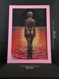Art print “Total Eclipse” – Abstract Surreal Wall Art A3+