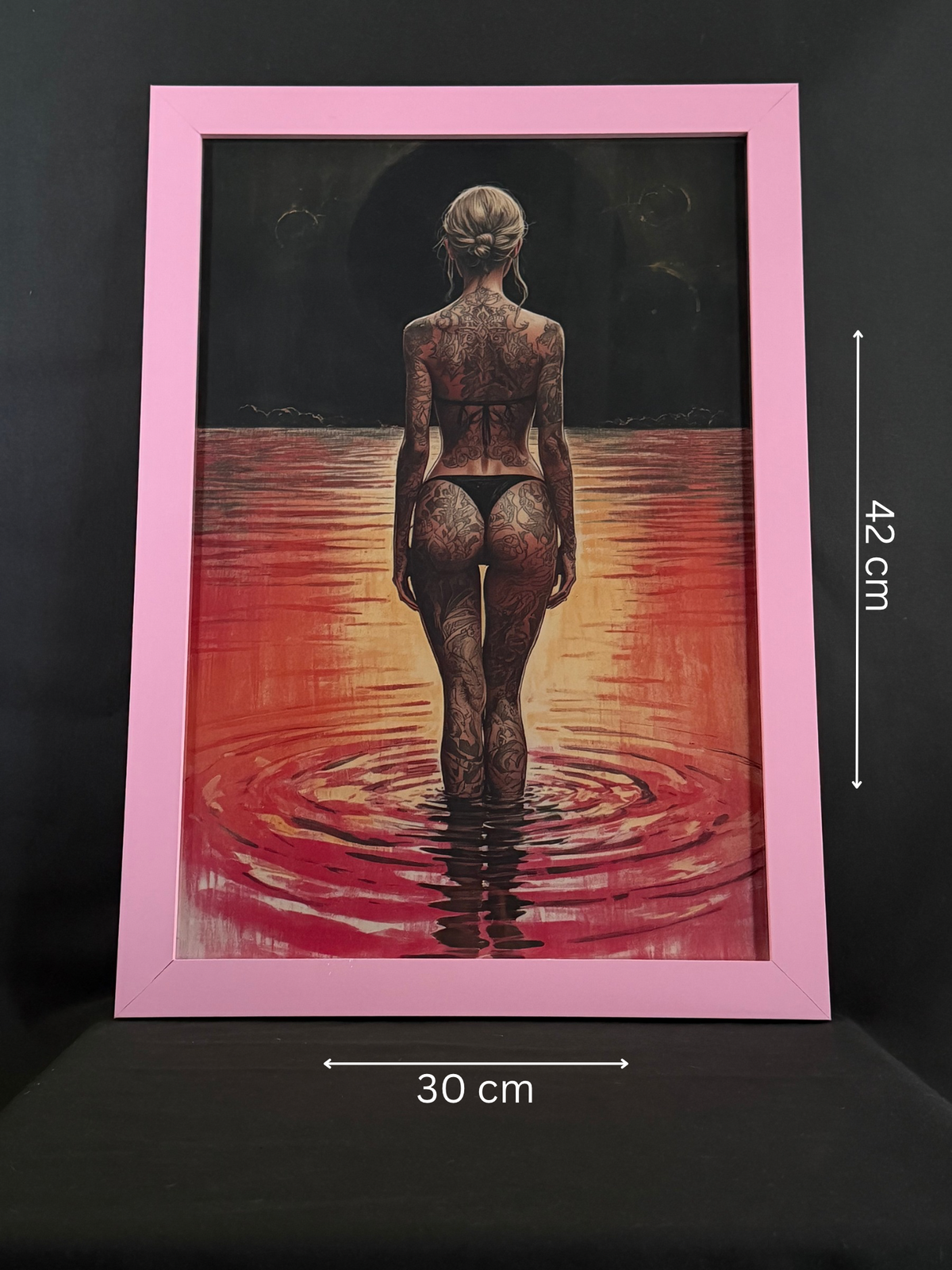 Art print “Total Eclipse” – Abstract Surreal Wall Art A3+