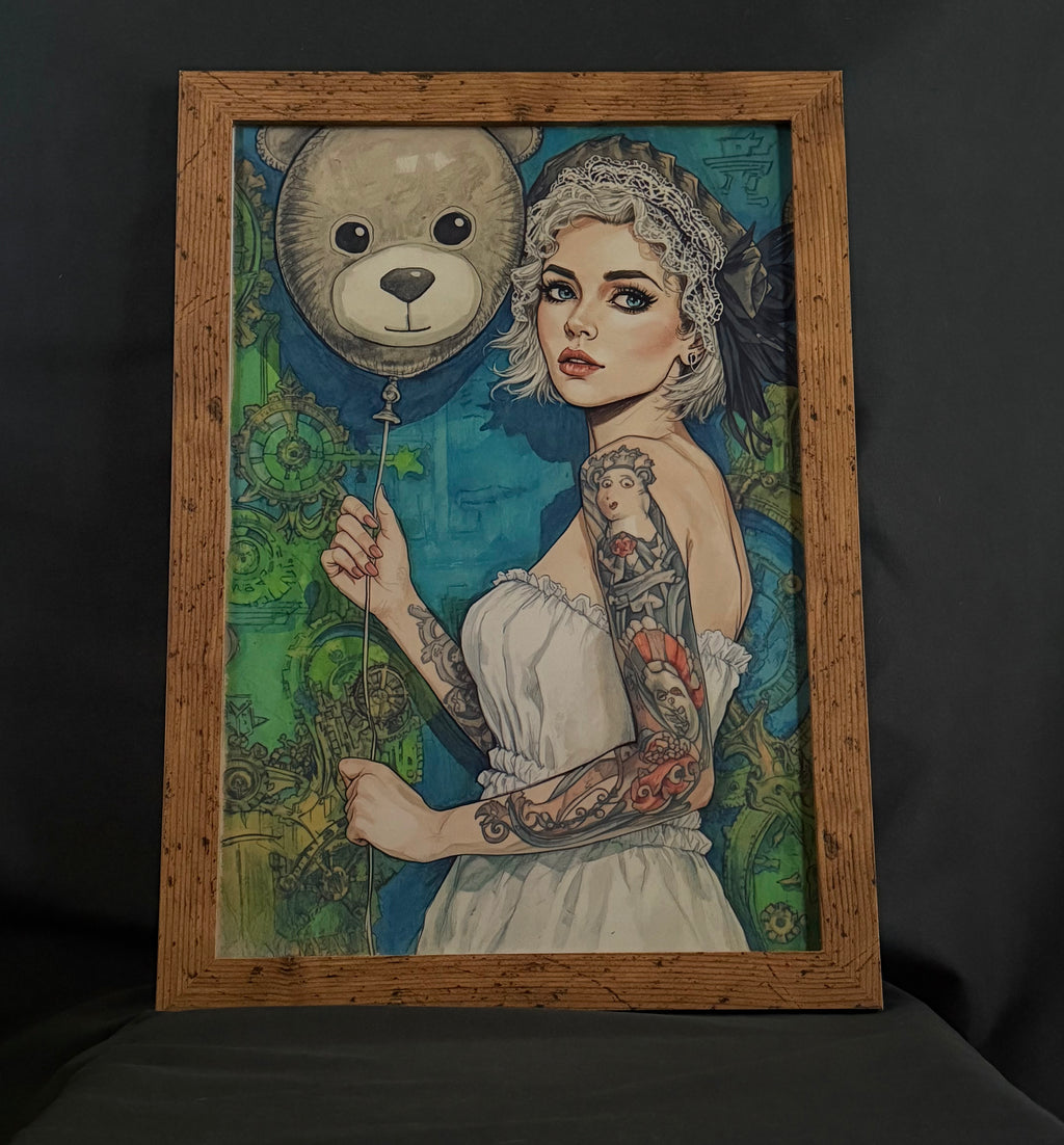 Art print “Ted Ted’s and Mari Marie” – Elegant Steampunk Wall Art